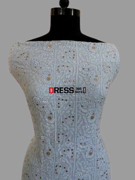 Mukaish Chikankari Viscose Georgette Suit - Dress365days