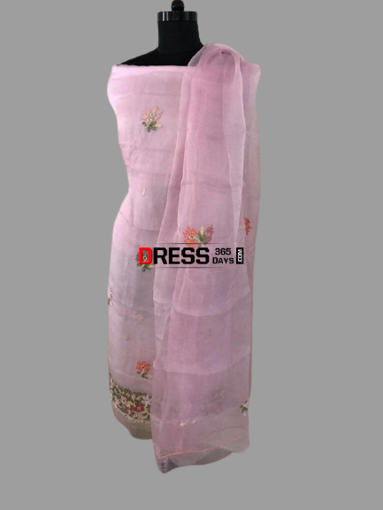 Organza Beads and Chikankari Suit - Dress365days