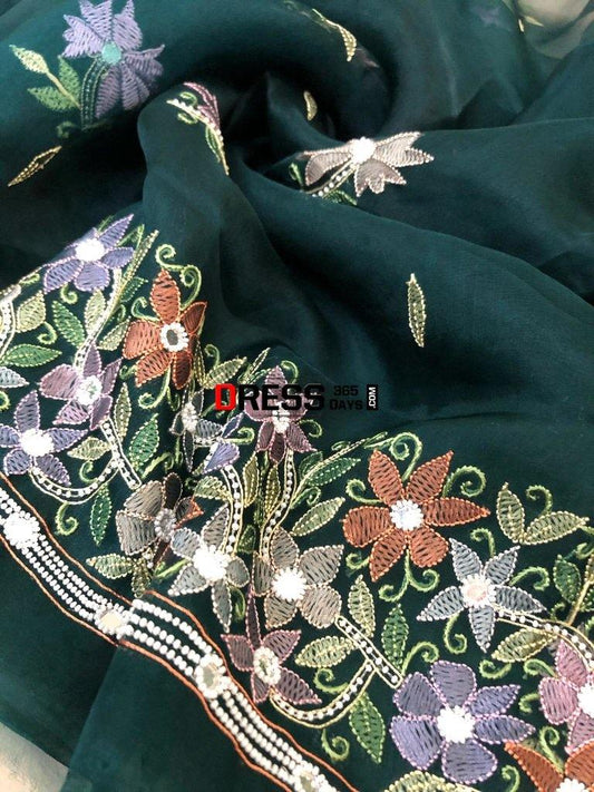 Organza Beads Chikankari Suit Suits