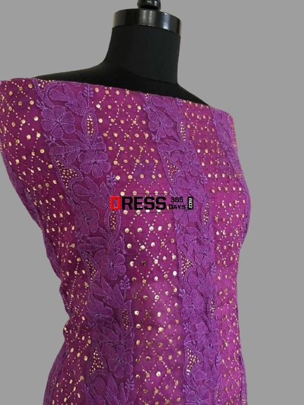 Organza Mukaish Chikankari Suit - Dress365days