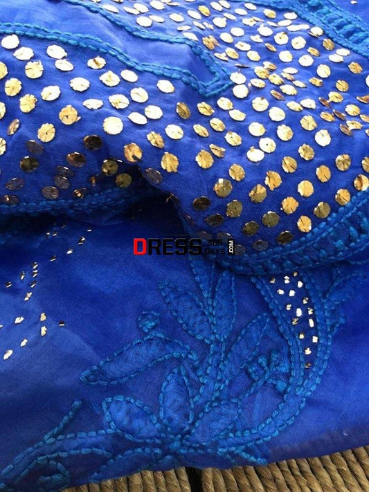 Organza Mukaish Chikankari Suit Suits