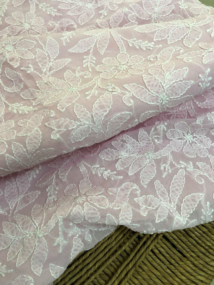 Powder Pink Lucknowi Chikankari Suit