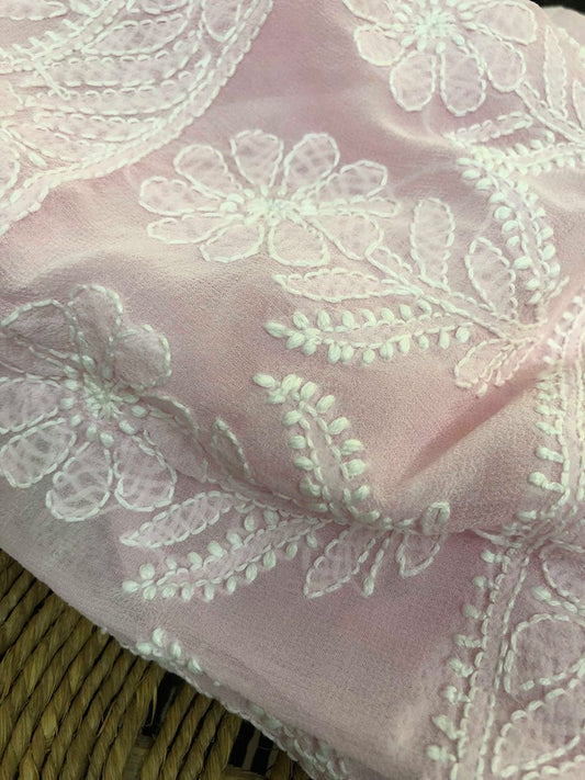 Powder Pink Lucknowi Chikankari Suit