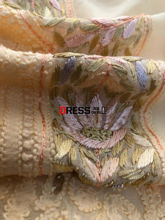 Parsi Gara Suits With Chikankari Embroidery