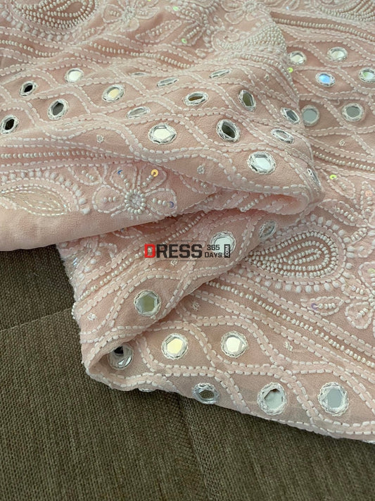 Pastel Pink Pearl & Chikankari Suit - Eid Collection Suits