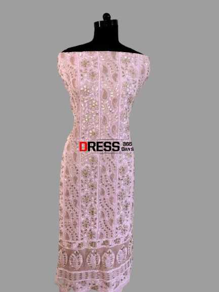 Powder Pink Gota Patti Chikankari Suit - Dress365days