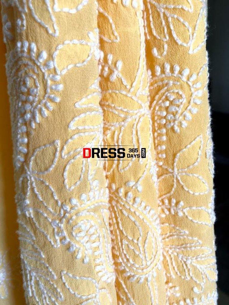 Pure Georgette Chikankari Suit Suits