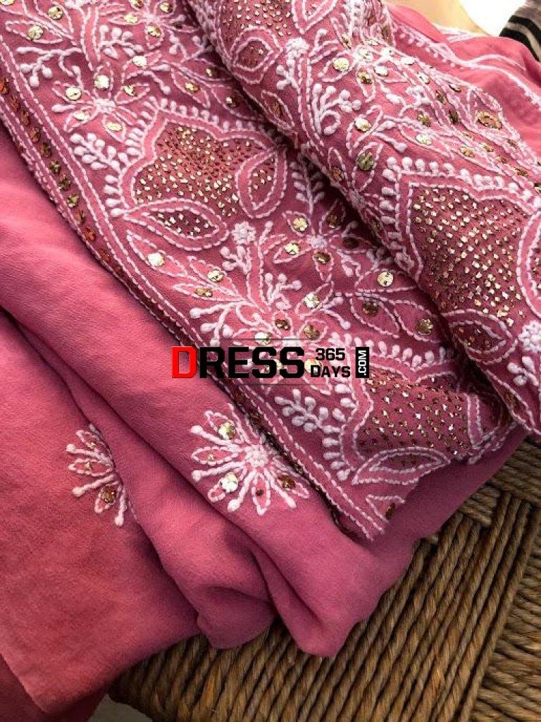 Ring Mukaish Chikankari Suit Suits