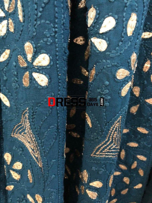 Teal Gota Patti Chikankari Suit Suits