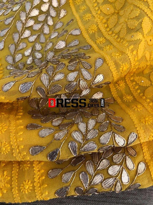 Yellow Gota Patti Chikankari Suit Suits