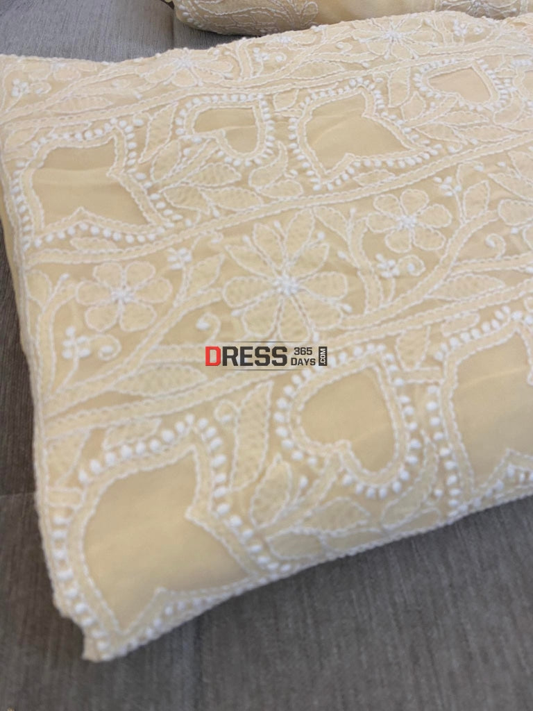 Yellow Lucknowi Chikan Suit Chikankari Suits