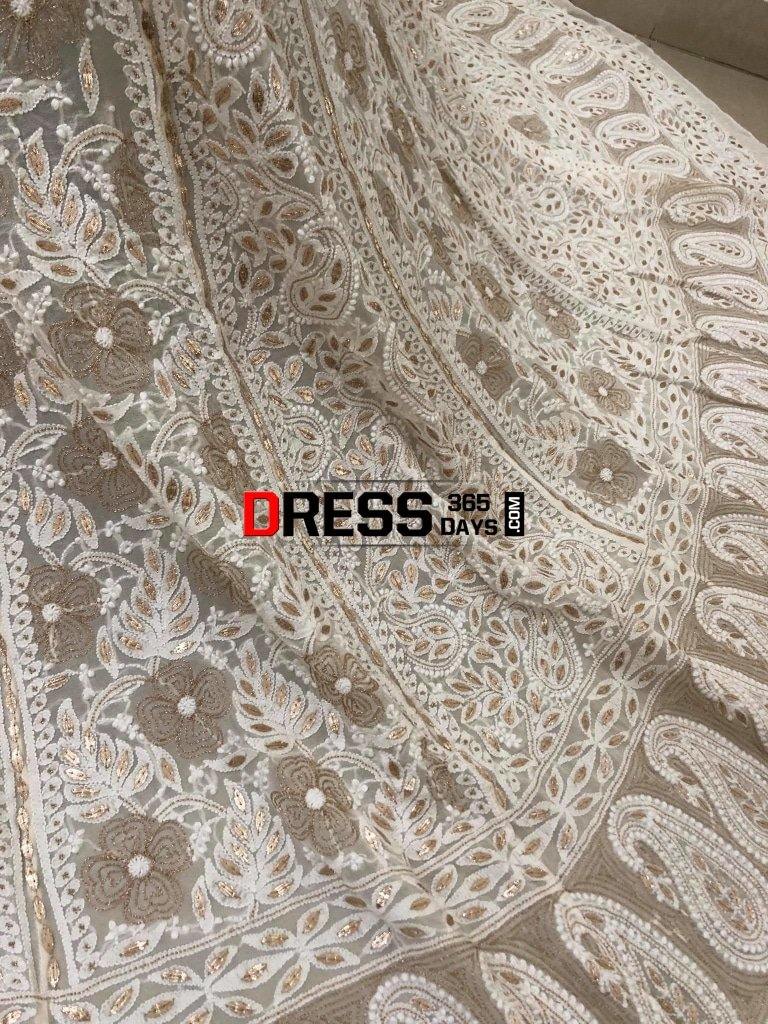 Zari And Gota Patti Chikankari Lehenga Skirt