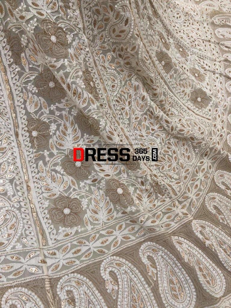 Zari And Gota Patti Chikankari Lehenga Skirt