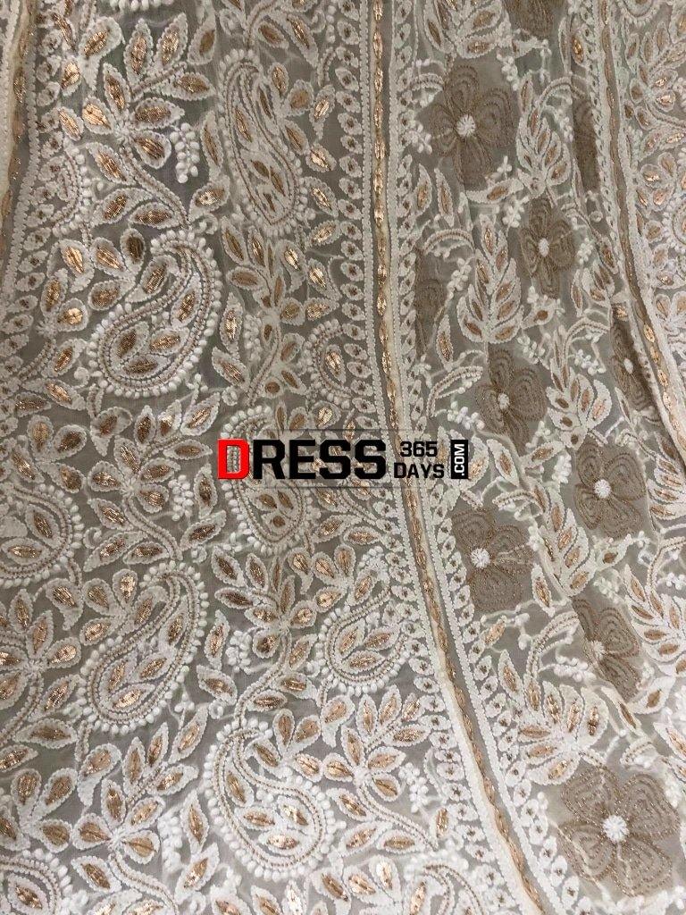 Zari And Gota Patti Chikankari Lehenga Skirt